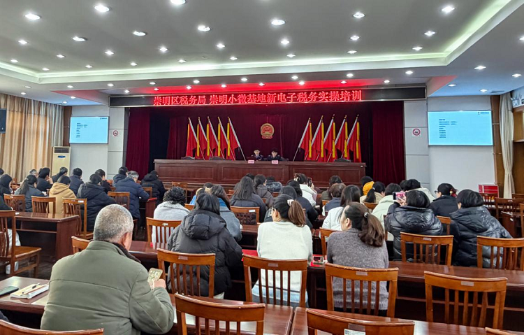 崇明区税务局联合崇明小微基地开展新办企业实操培训