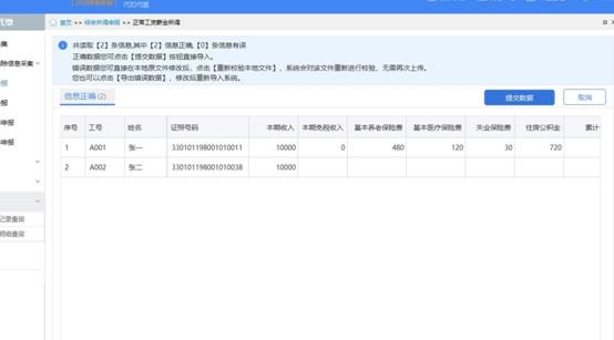 导入申报—结果